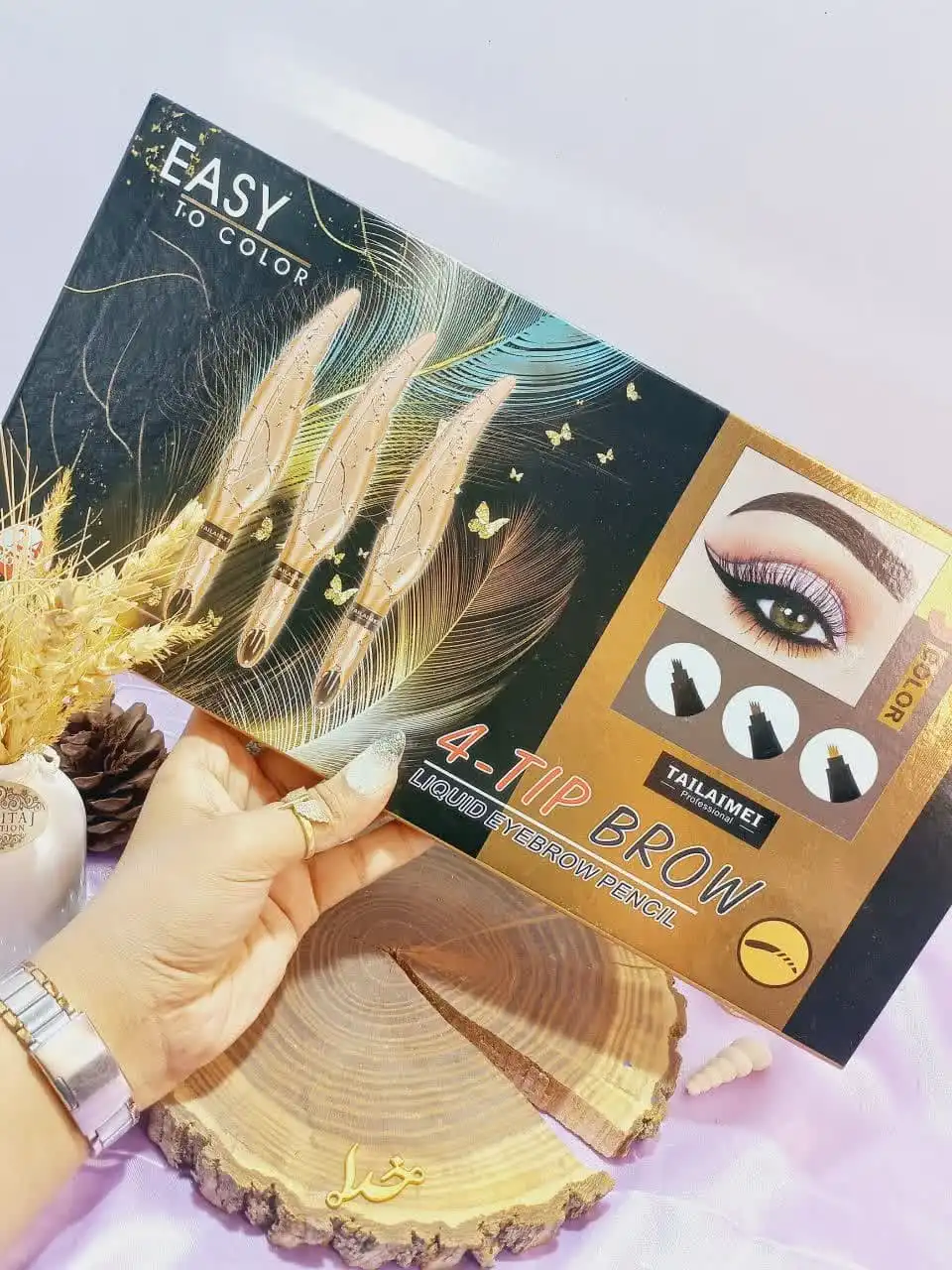 هاشور ابرو 4 خط شکل پر از برند معروف تایلامی TAILAIMEI کد E079