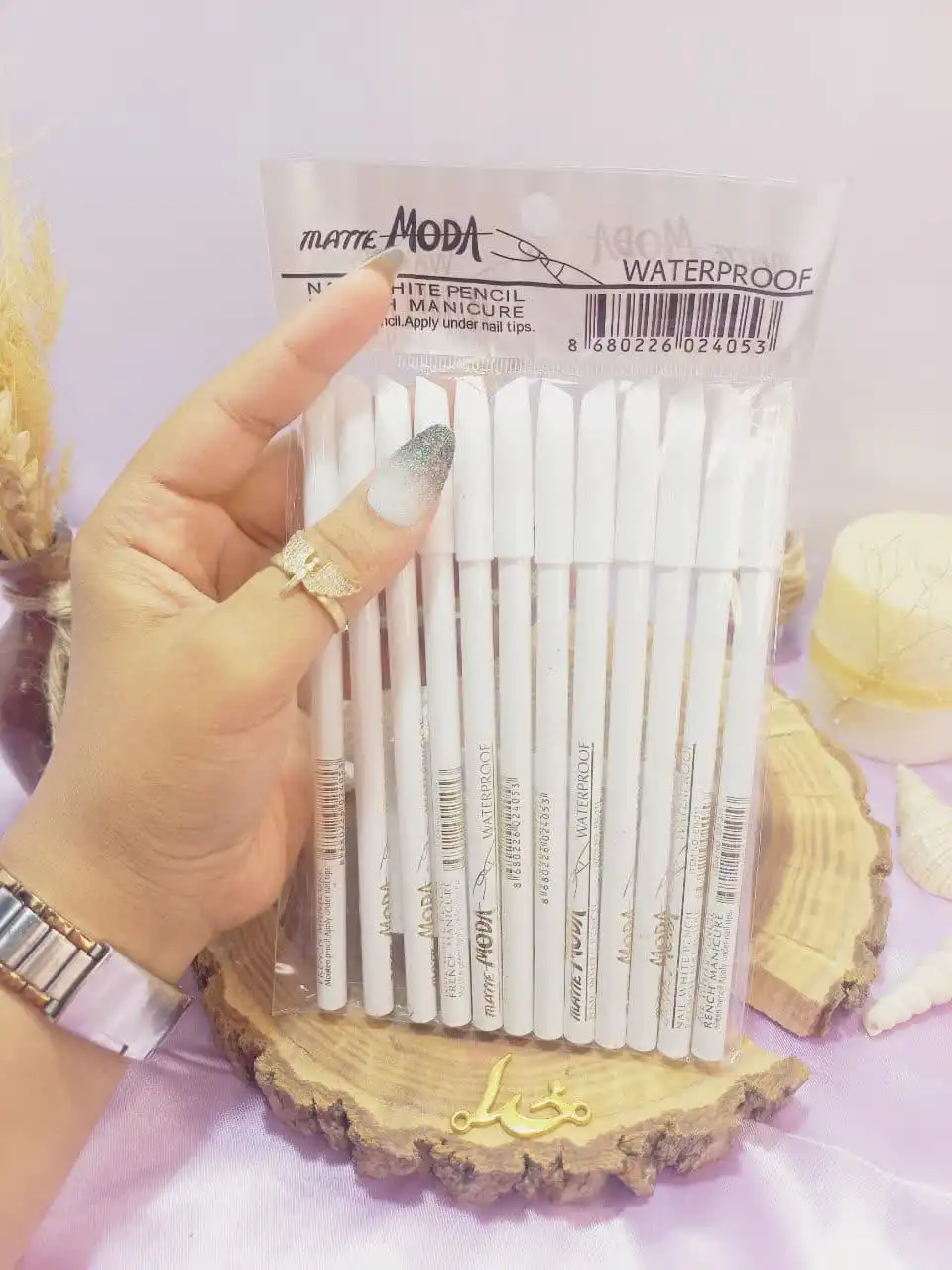 مداد چشم سفید شمعی ضدآب و بدون سرب مات مدا MATTE MODA اصلی