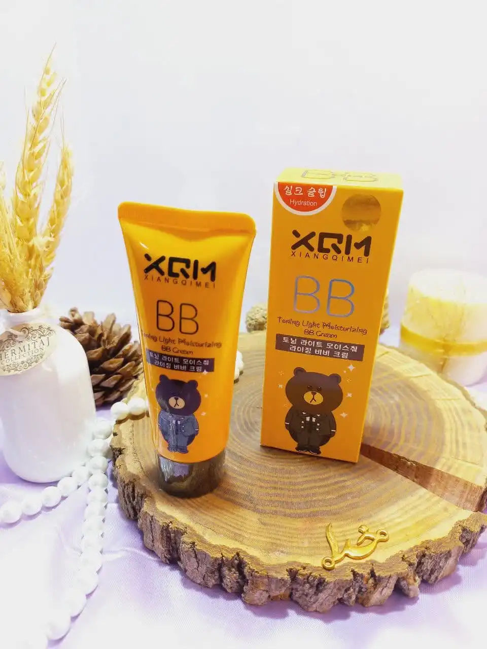 بی بی کرم ابریشمی طرح خرسی میشا XQM کد x1976