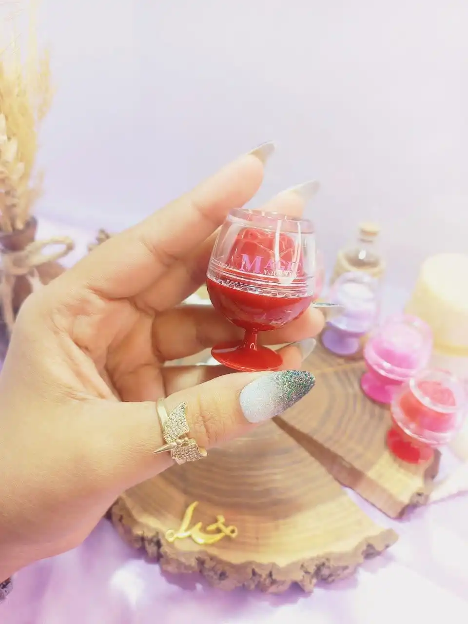 بالم لب طرح جام گل رز برند مجیک MAGIC کد LS832