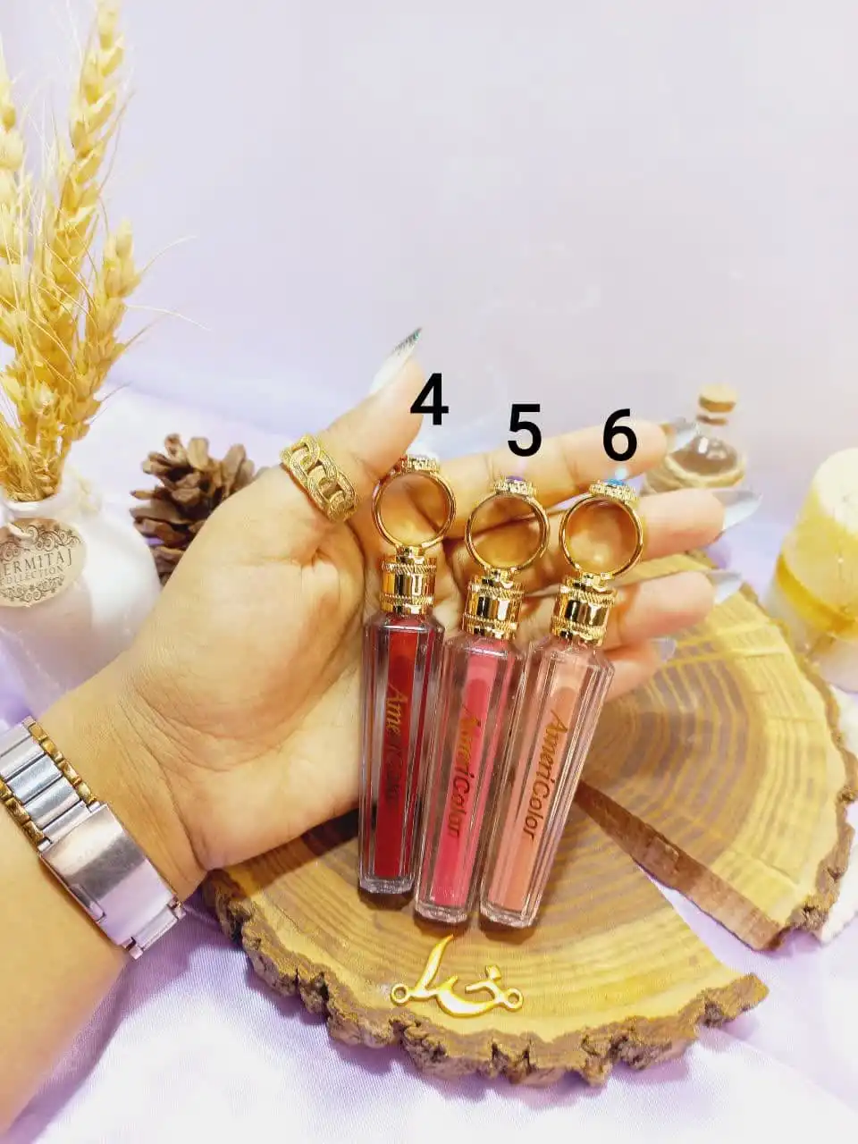 رژ لب مایع طرح انگشتر برند AMERICOLOR کد YL2234