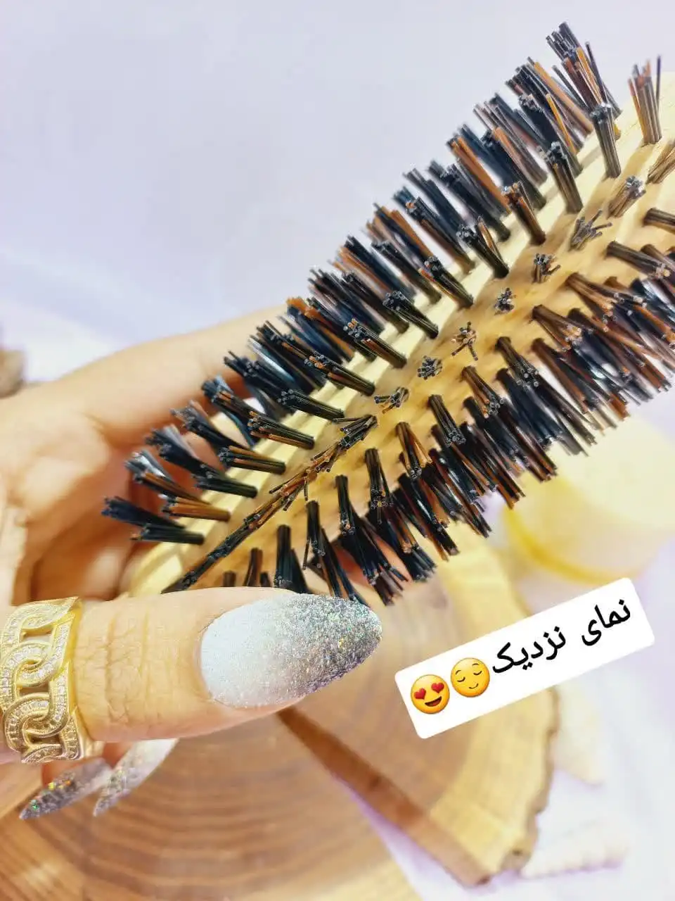 برس مو پیچی دسته بامبو