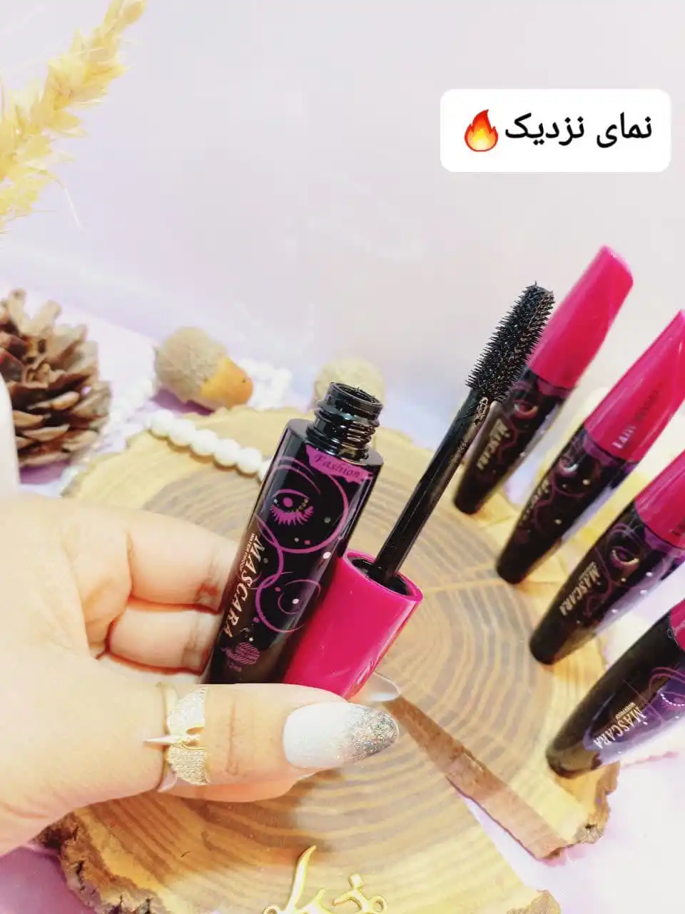 ریمل مشکی سر بنفش ضد آب برند ماسکارا Mascara کد LM193