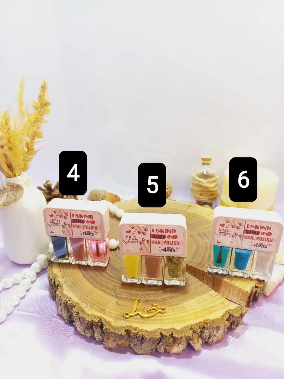 لاک سه قلو پرطرفدار نایلی پولیش لسکینر NAIL POLISH LSKINR کد 9008 | پخش عمده