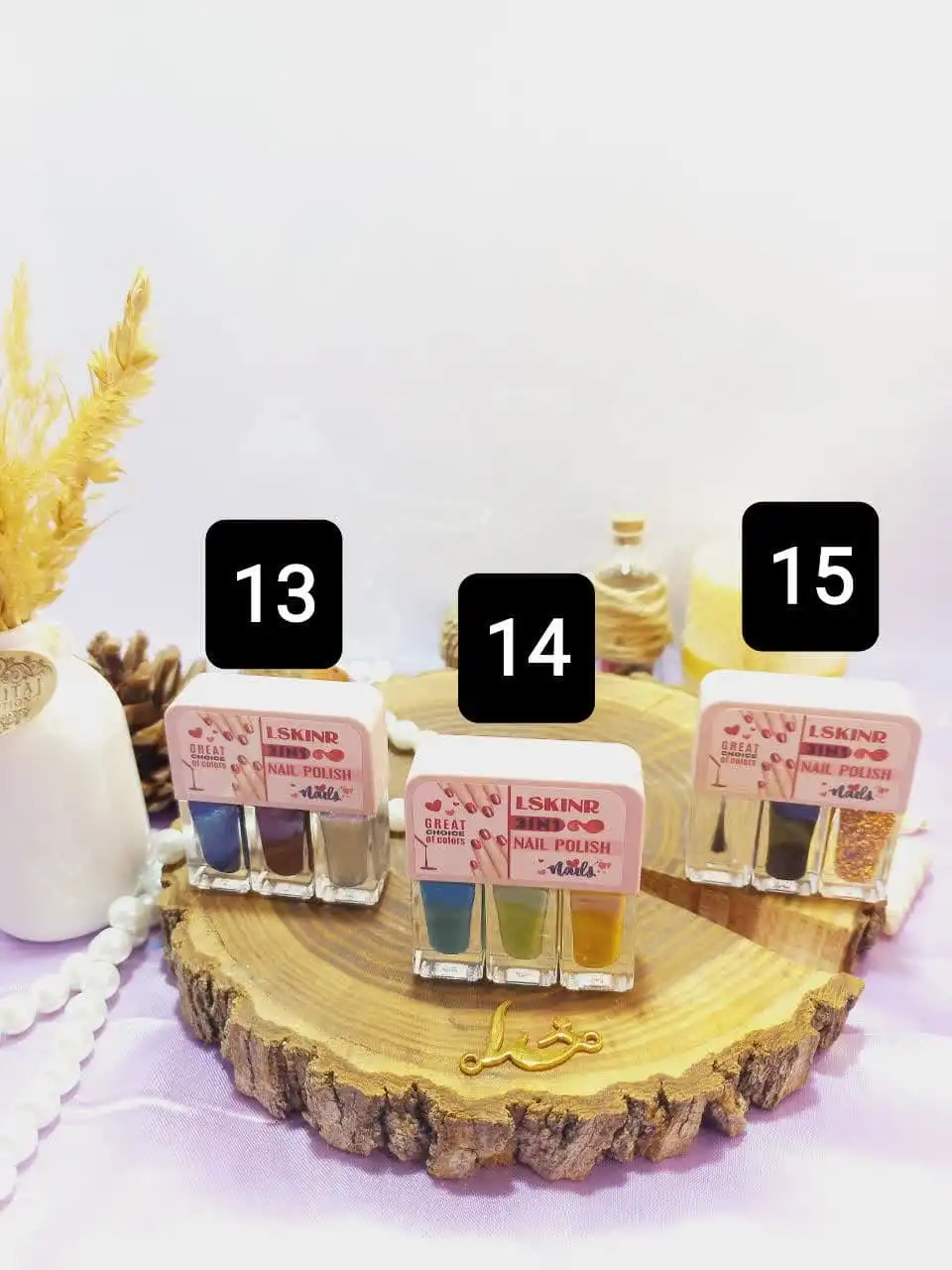 لاک سه قلو پرطرفدار نایلی پولیش لسکینر NAIL POLISH LSKINR کد 9008 | پخش عمده