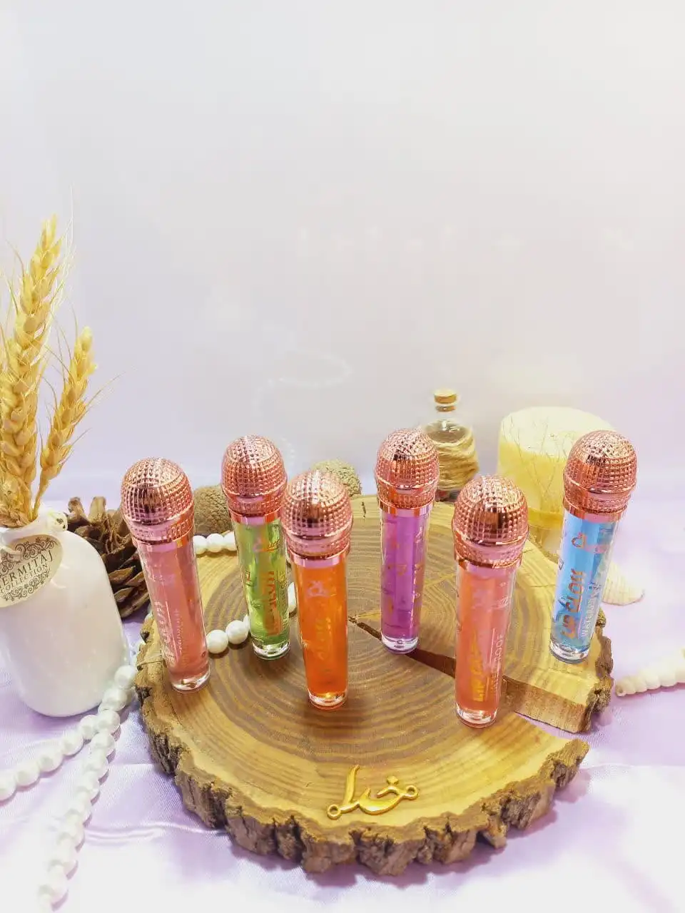 لیپ گلاس حرارتی ضد آب طرح میکروفن برند مینی کویین Mini Queen کد MQ3039