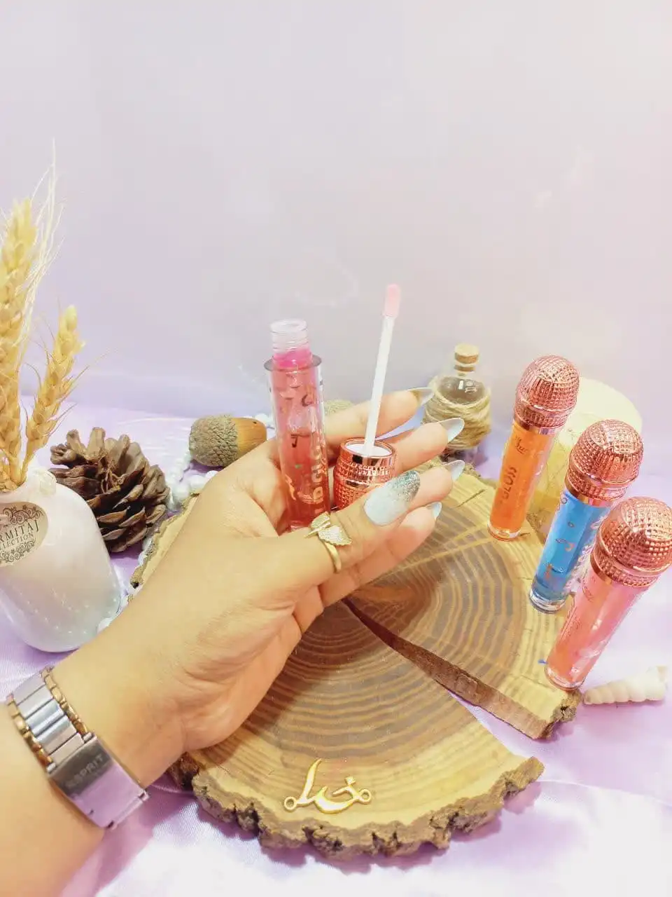 لیپ گلاس حرارتی ضد آب طرح میکروفن برند مینی کویین Mini Queen کد MQ3039