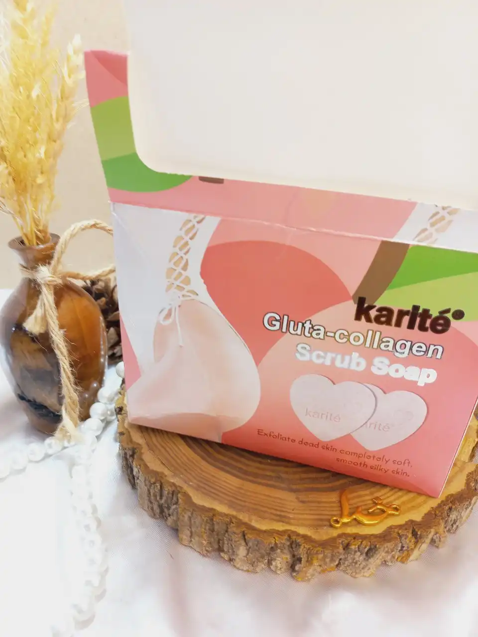صابون اسکراب و روشن کننده قوی پوست و نواحی حساس بدن مدل قلبی کاریته KARITE کد 47-1110
