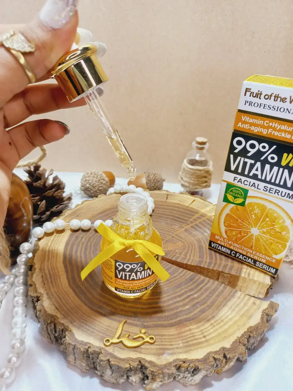 سرم بی نظیر صورت ویتامین سی حجم 40 میل 100 درصد اورجینال وکالی Wokaly کد KL008