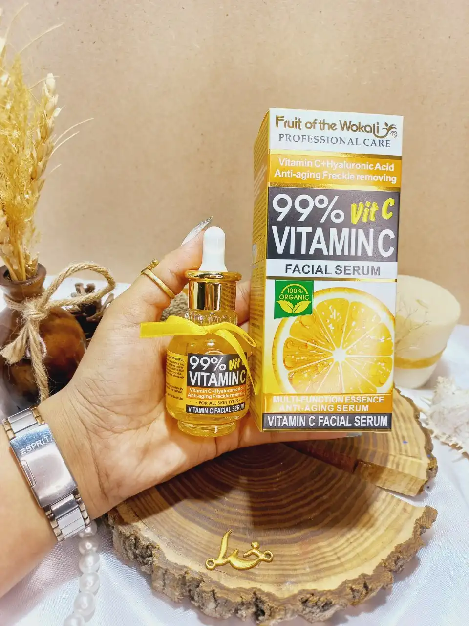 سرم بی نظیر صورت ویتامین سی حجم 40 میل 100 درصد اورجینال وکالی Wokaly کد KL008