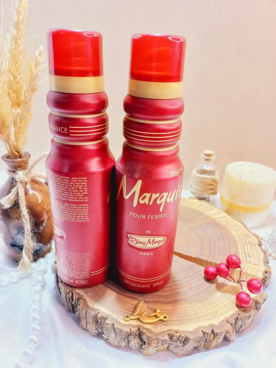 اسپری زنانه دئودورانت مارکویی قرمز ساخت فرانسه اورجینال کد 89038