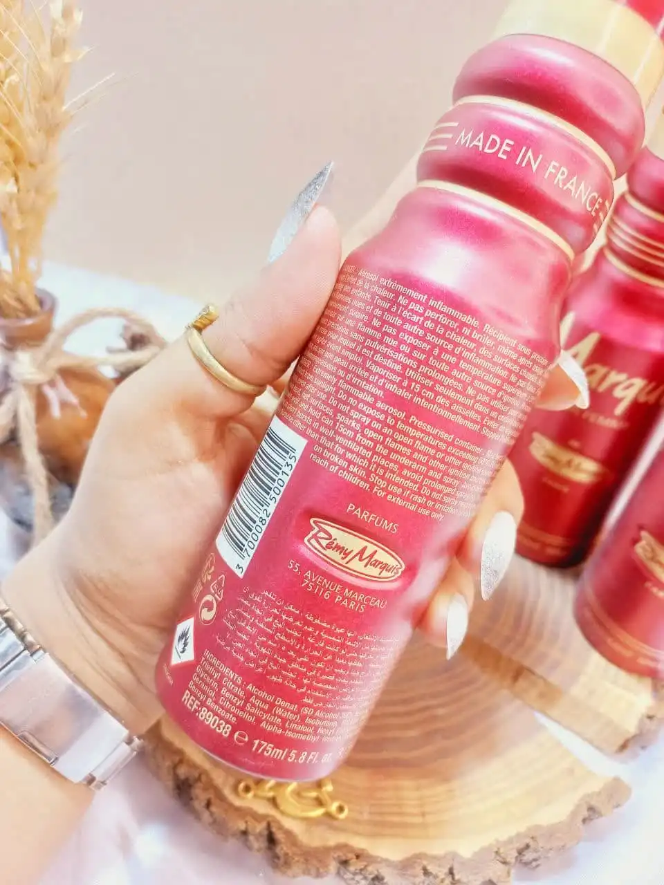 اسپری زنانه دئودورانت مارکویی قرمز ساخت فرانسه اورجینال کد 89038