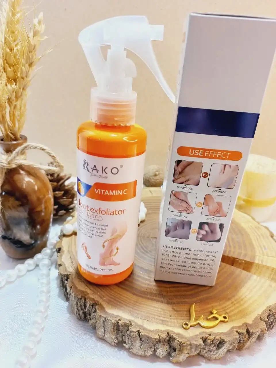 اسپری رفع ترک و خشکی پا و بدن قوی ویتامین سی VITAMIN C راکو RAKO کد RK922 اصلی