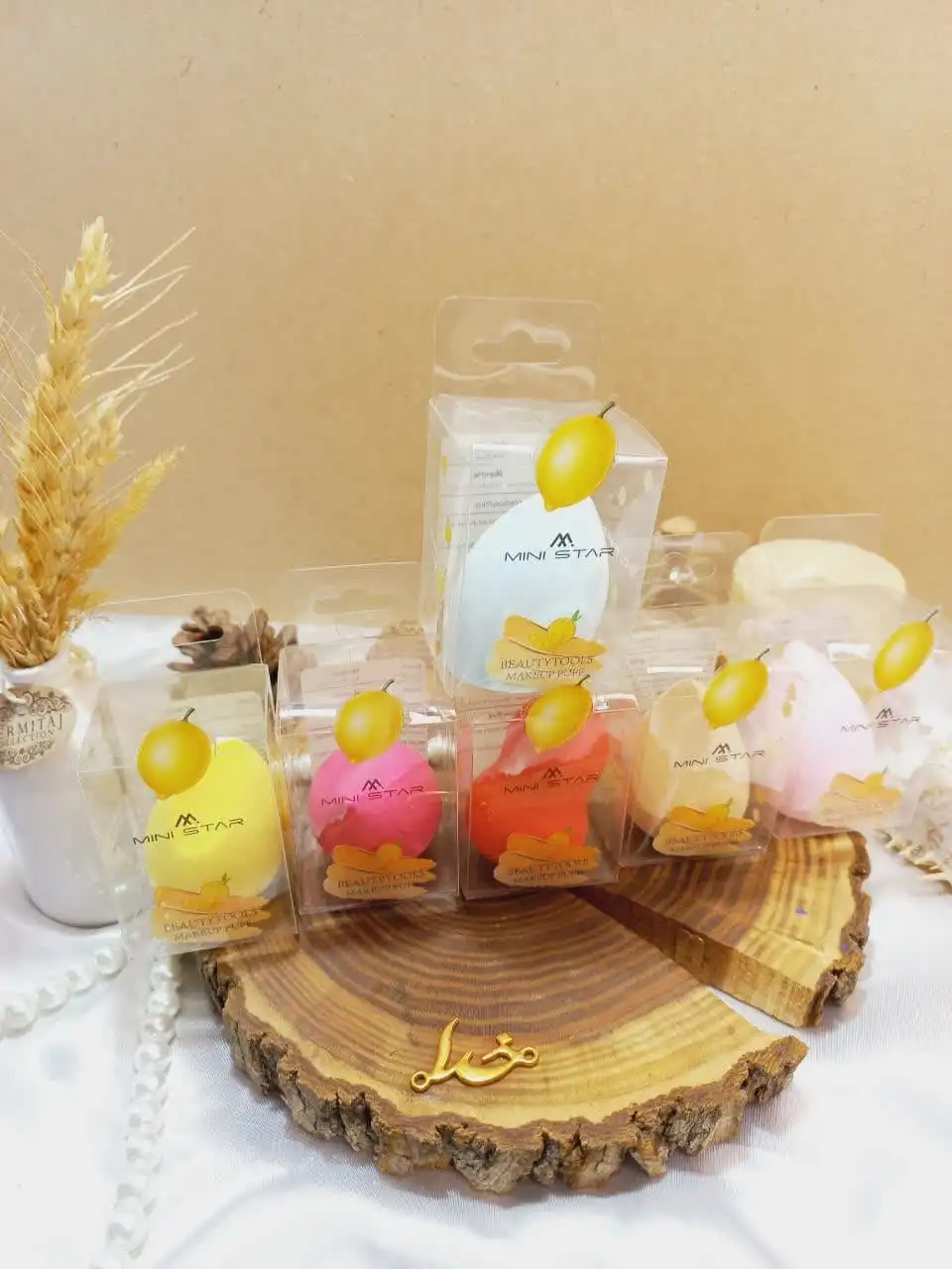 پد آرایشی تخم مرغی با کیفیت طرح لیمو مینی استار MINI STAR