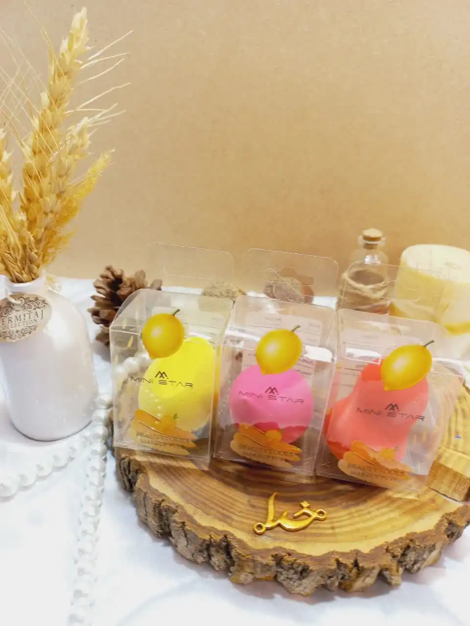 پد آرایشی تخم مرغی با کیفیت طرح لیمو مینی استار MINI STAR