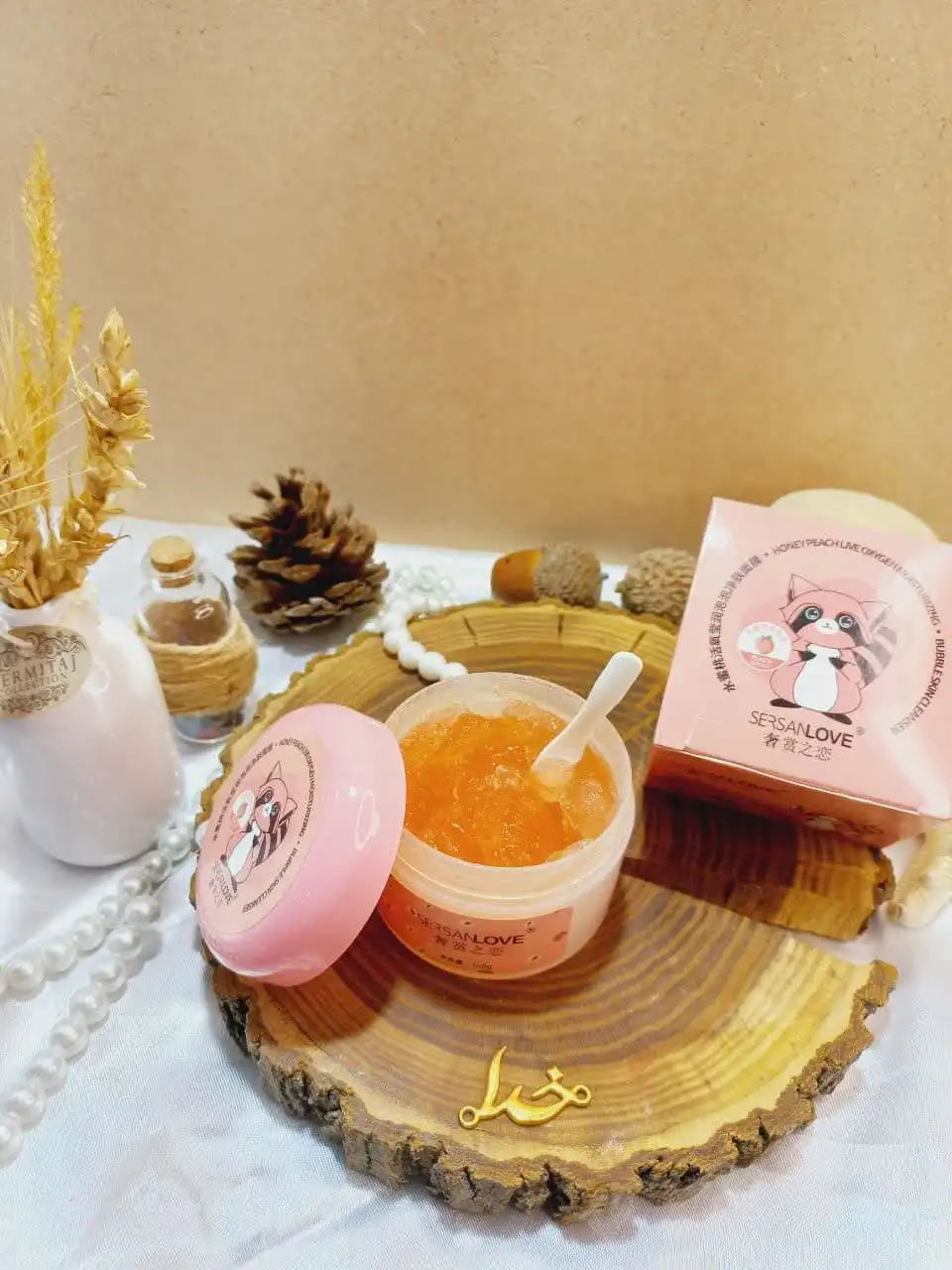 ماسک صورت خاک رس و هلو سرسان لاو کد xg0681