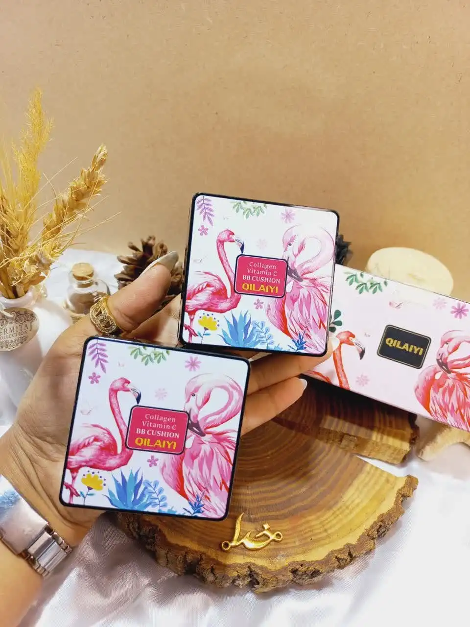 کوشن اورجینال فلامینگو به همراه پد قارچی برند QILAIYI کد 3100