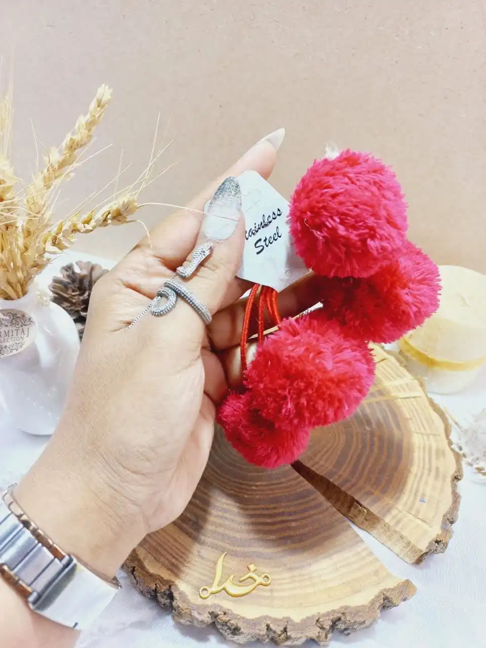 کش مو توپی دخترانه بسته 2 عددی