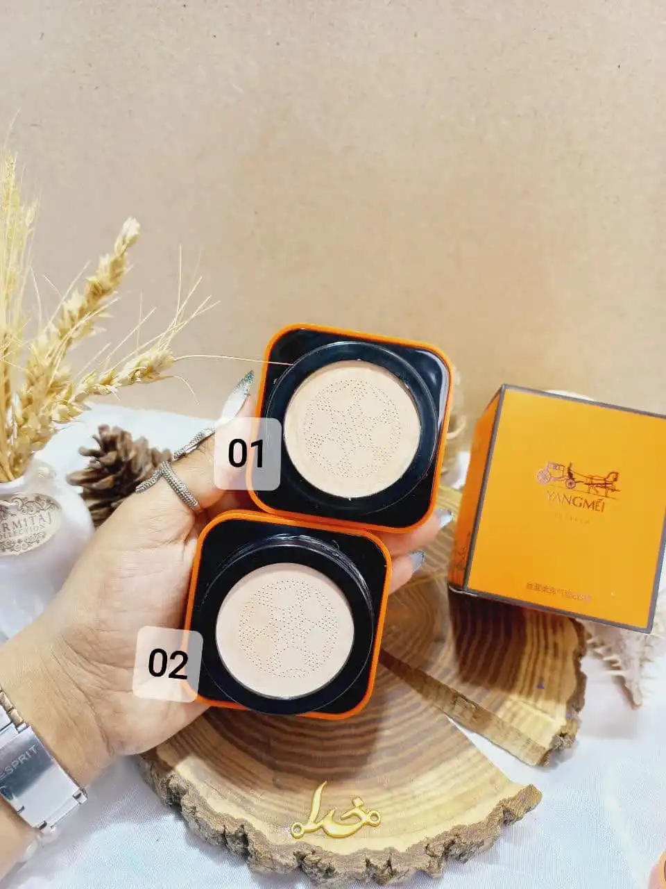 کوشن یانگمی اصلی نارنجی با پد قارچی YANGMEI (جدید)