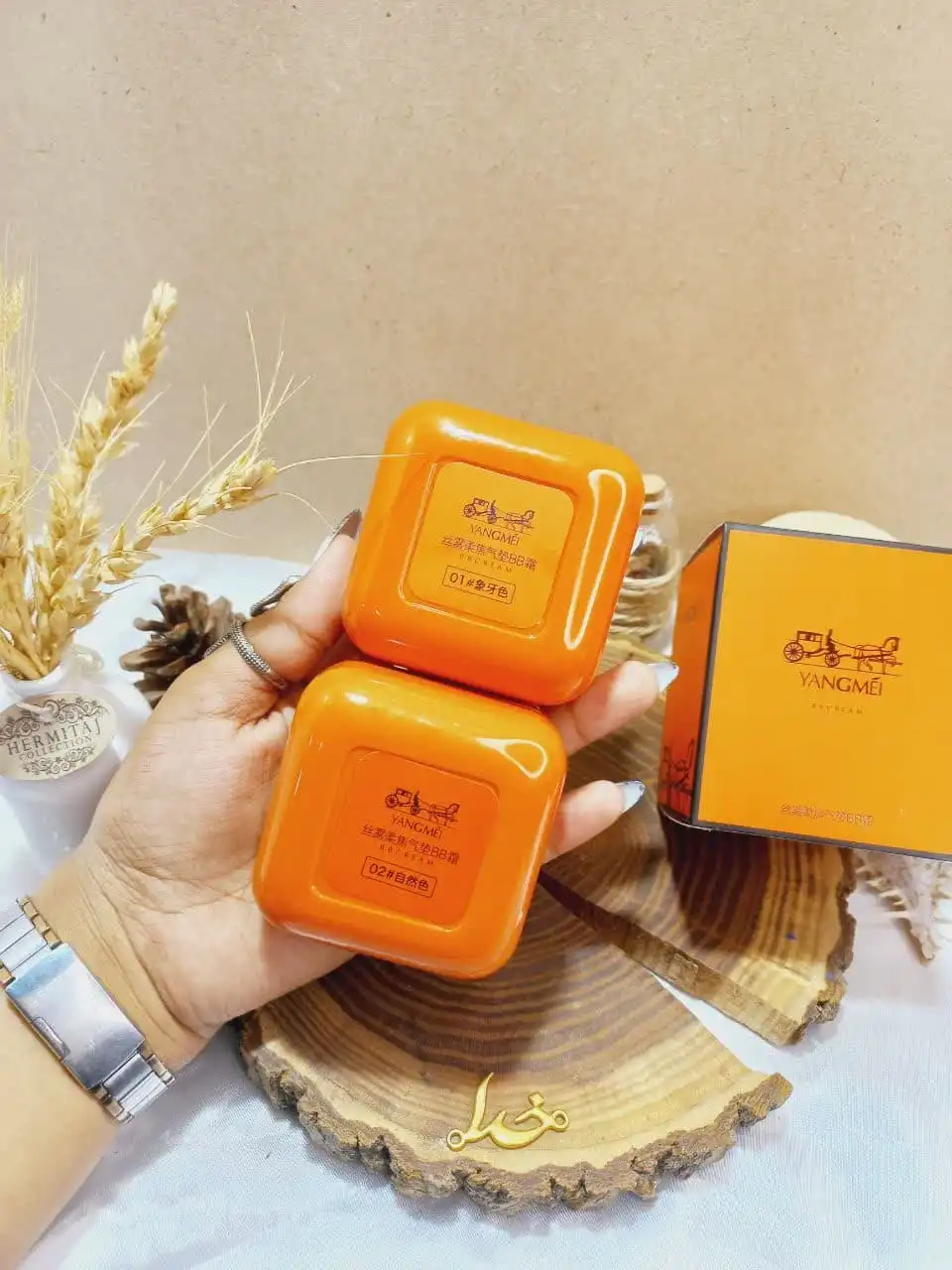 کوشن یانگمی اصلی نارنجی با پد قارچی YANGMEI (جدید)