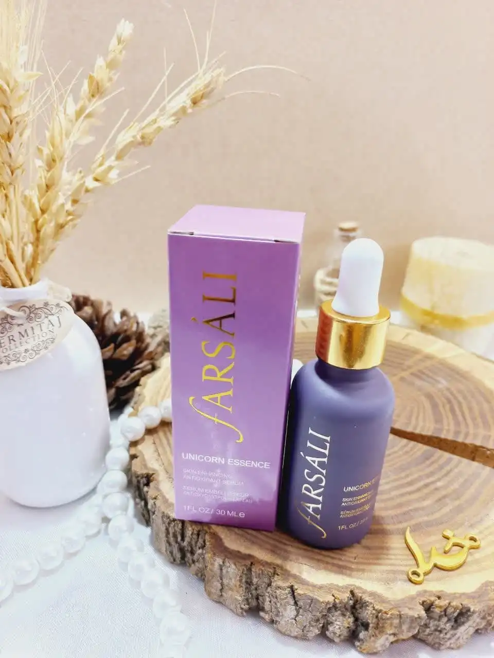 پرایمر و سرم صورت بنفش فارسالی farsali مدل UNICORN ESSENCE