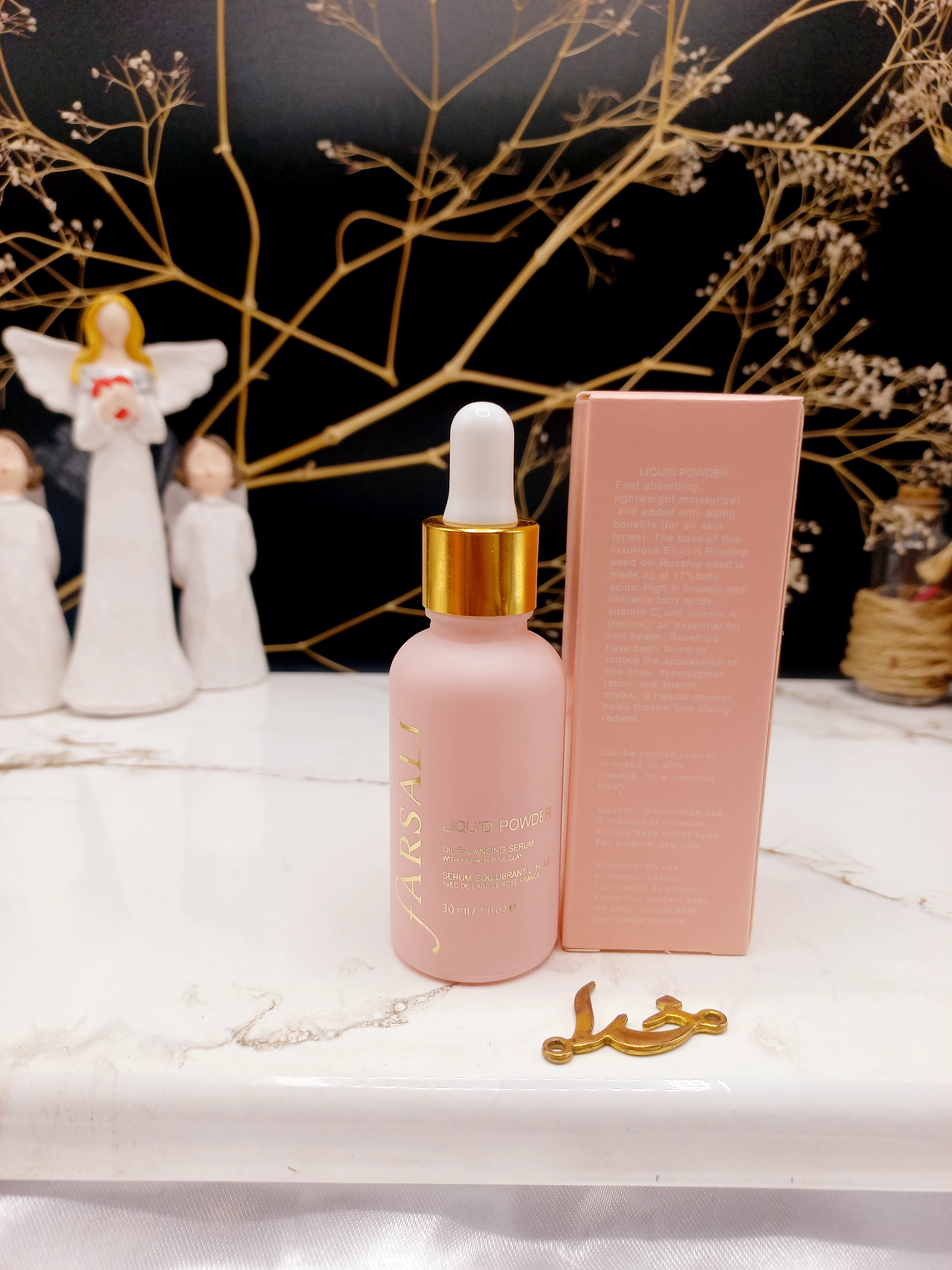 پرایمر و سرم صورت صورتی فارسالی farsali مدل LIQUID POWDER