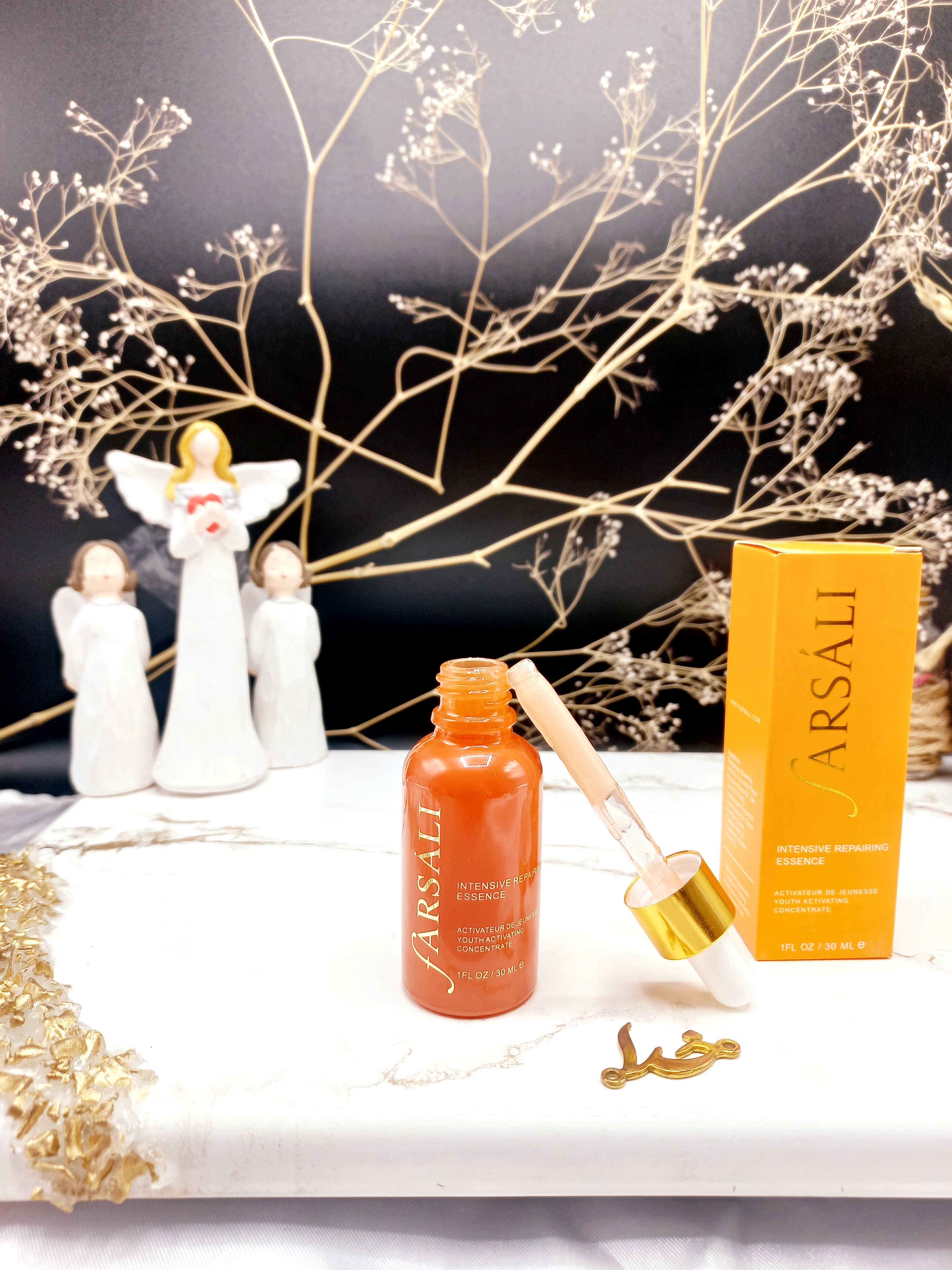 پرایمر و سرم صورت نارنجی فارسالی farsali مدل INTENSIVE REPAIRING ESSENCE