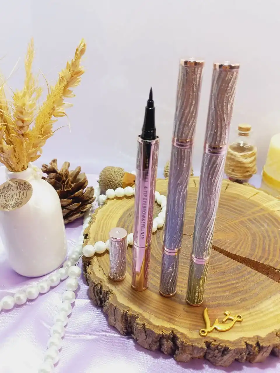 خط چشم مشکی ماژیکی و هاشور 4 خط قهوه ای برند پرطرفدار تایلامی کد E097 اصلی