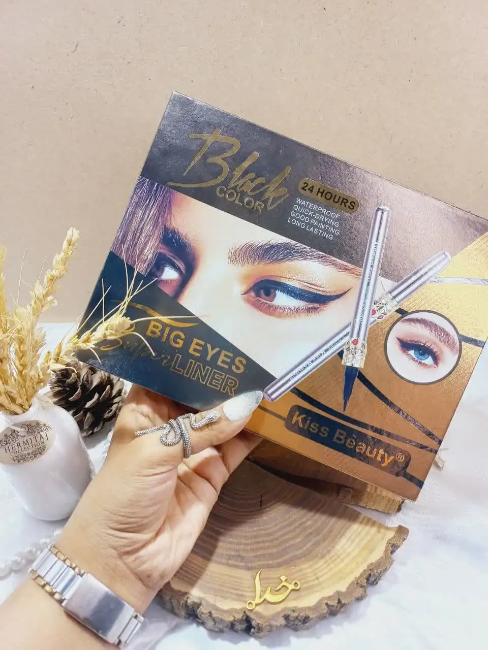 خط چشم مشکی ماژیکی برند کیس بیوتی KISS BEAUTY کد 59140
