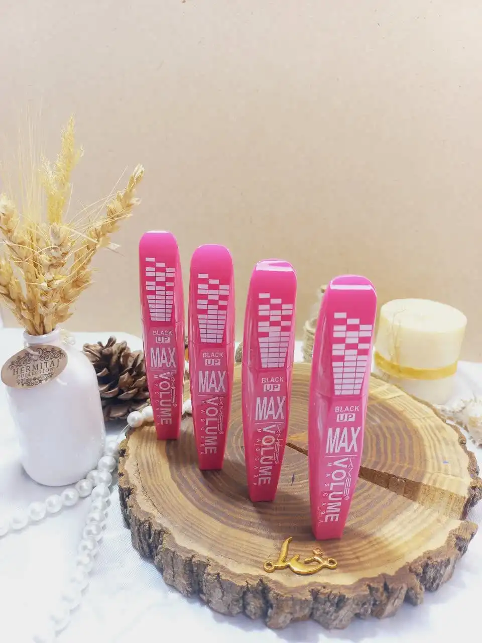 ریمل پرطرفدار ضد آب مشکی پوکه صورتی ماسکارا لش کویین MASCARRA کد M379