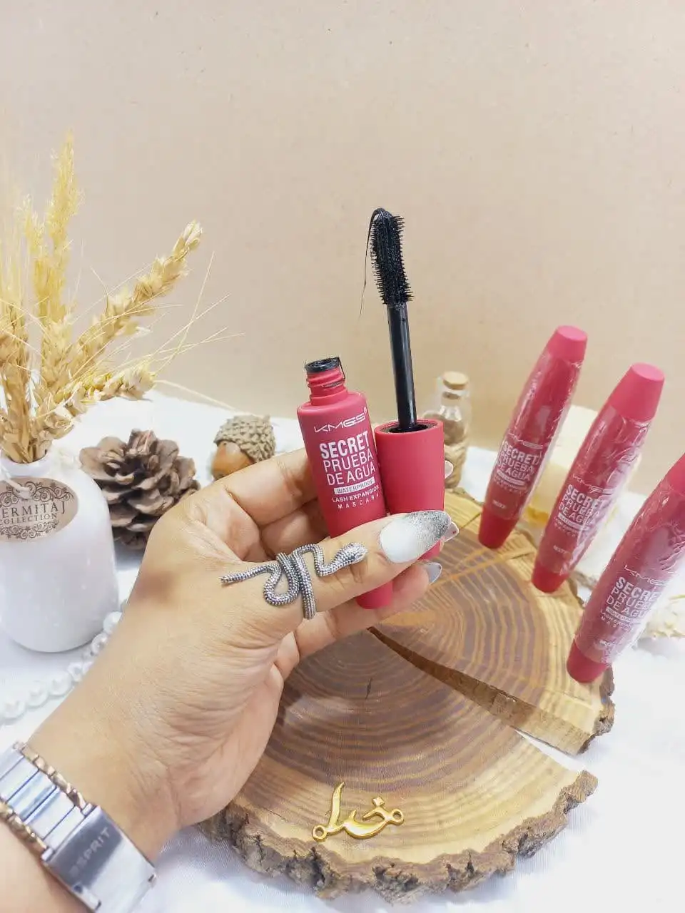 ریمل پرطرفدار ضد آب مشکی پوکه صورتی ماسکارا MASCARRA کد M377