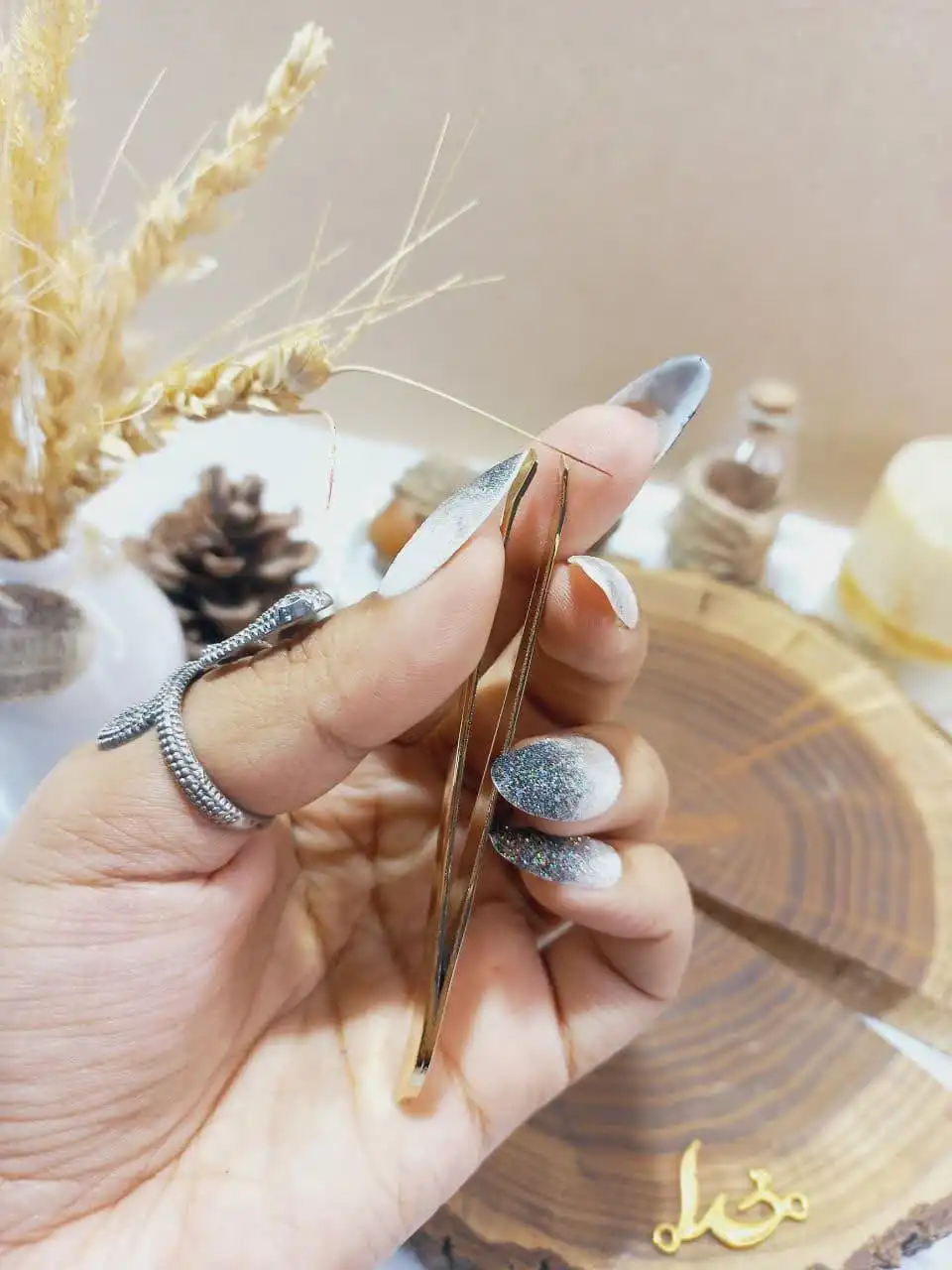 موچین استیل انبری مدل انحنا دار FANG ZI ZI