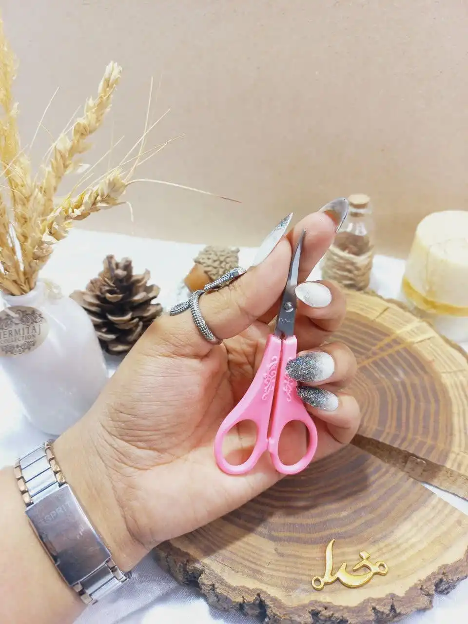 قیچی آرایشی صورتی ساووی Savoy