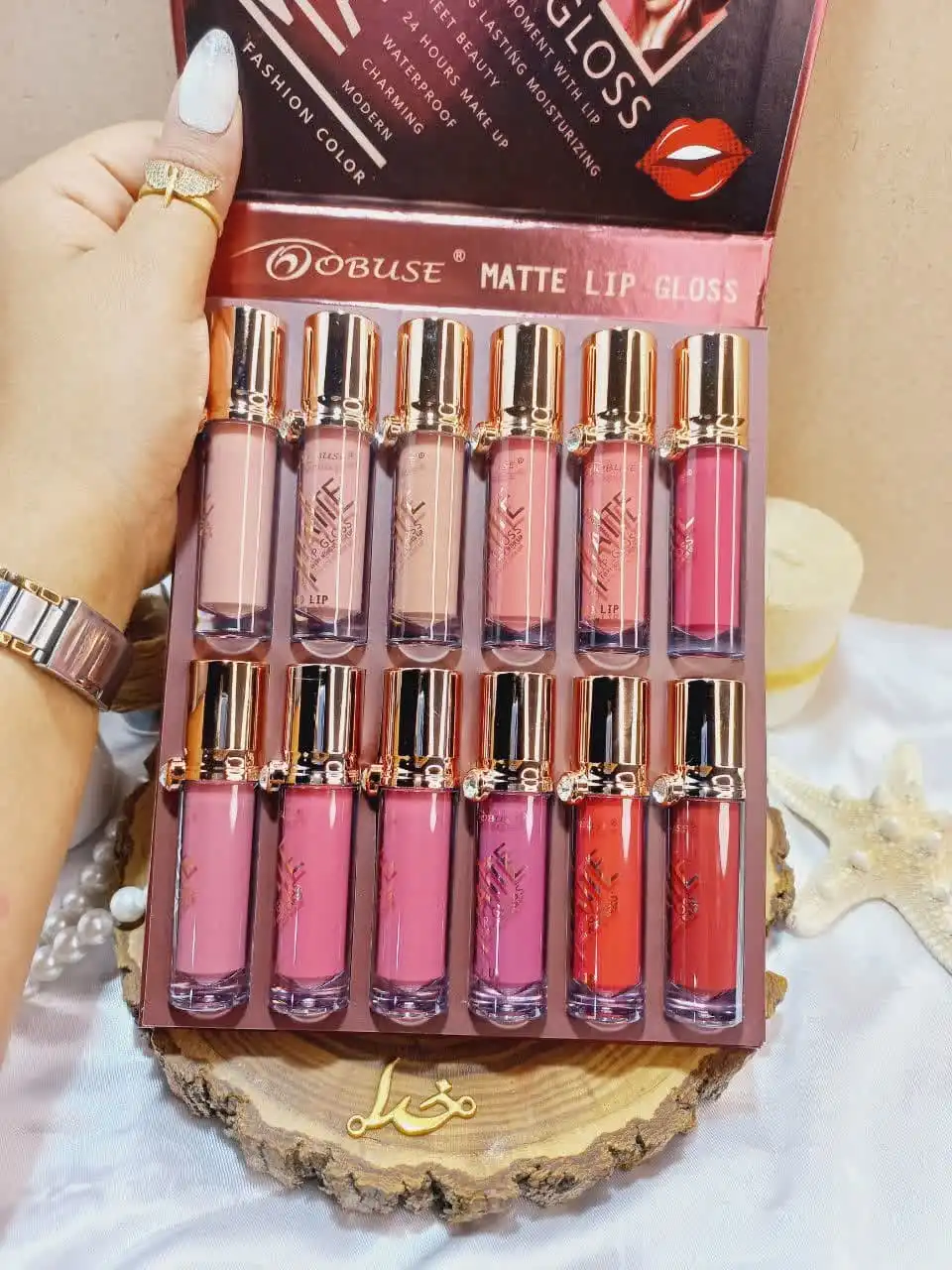 پک رژ مایع دوازده رنگ ابیوس OOBUSE کد OB1048