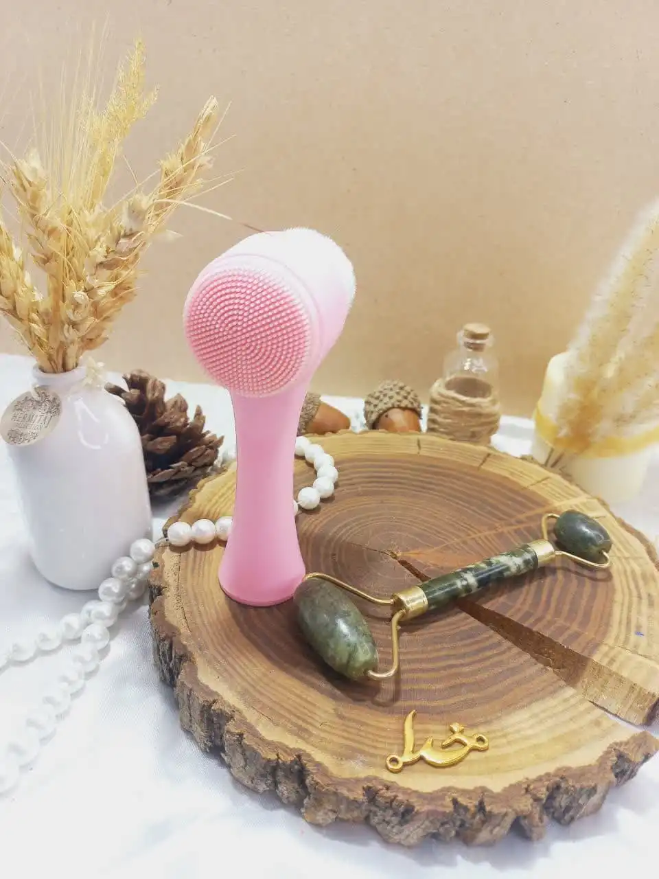 پک دو تایی جیدرولر سنگ یشم و فیس براش صورت