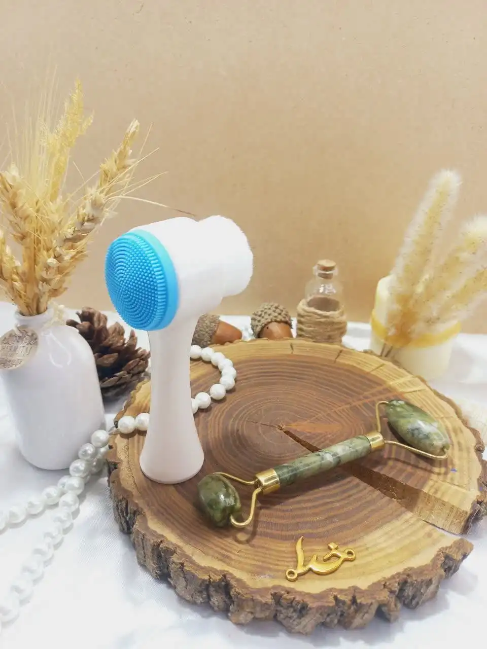 پک دو تایی جیدرولر سنگ یشم و فیس براش صورت