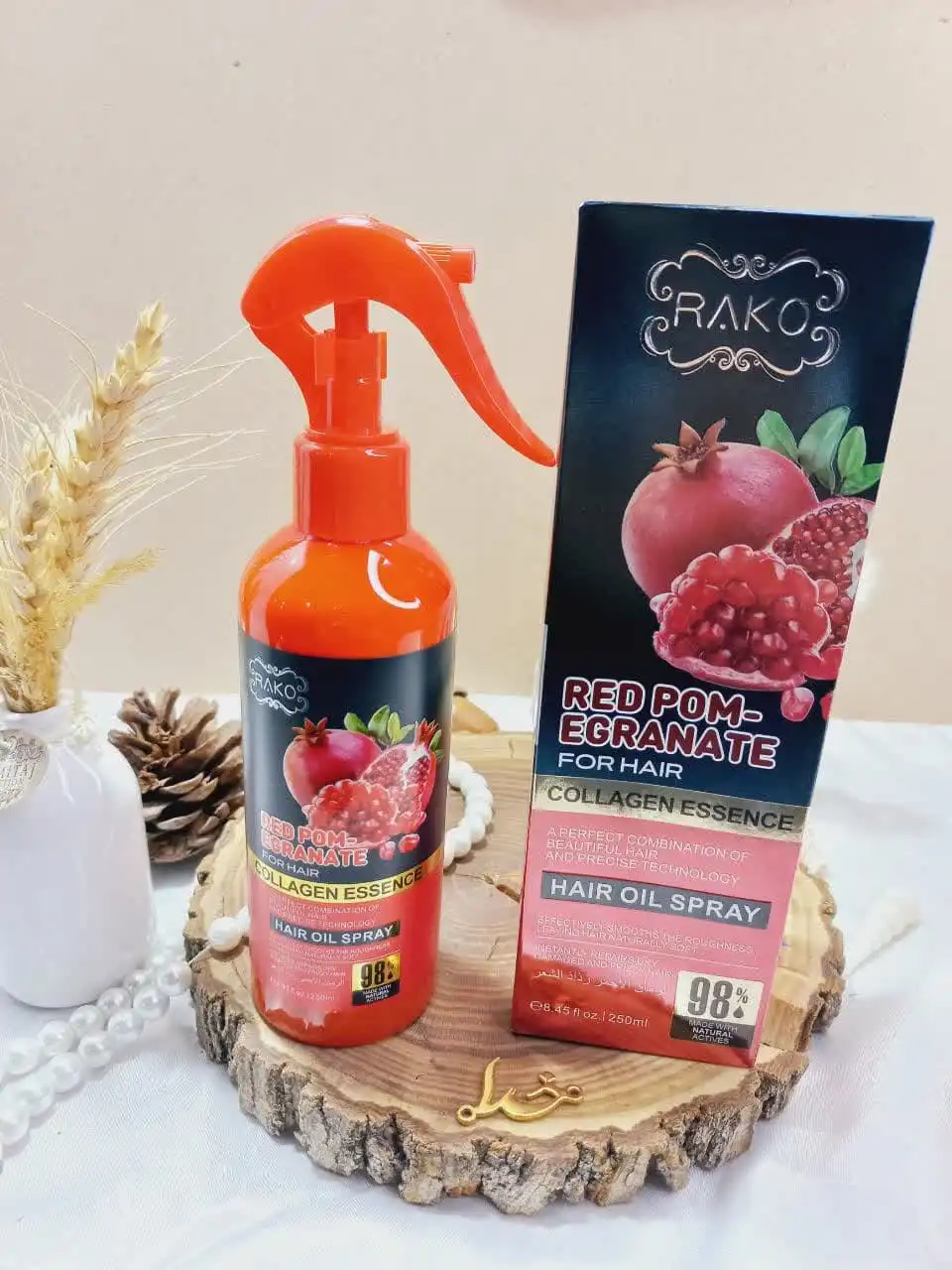 اسپری دو فاز مدل انار قرمز RED POM EGRANATE حجم 250 میل برند راکو RAKO اصلی کد RK1093