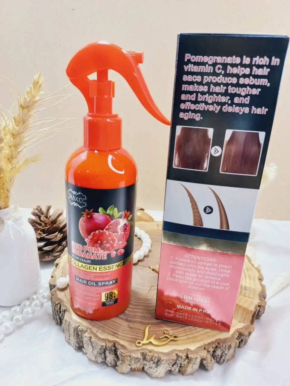 اسپری دو فاز مدل انار قرمز RED POM EGRANATE حجم 250 میل برند راکو RAKO اصلی کد RK1093