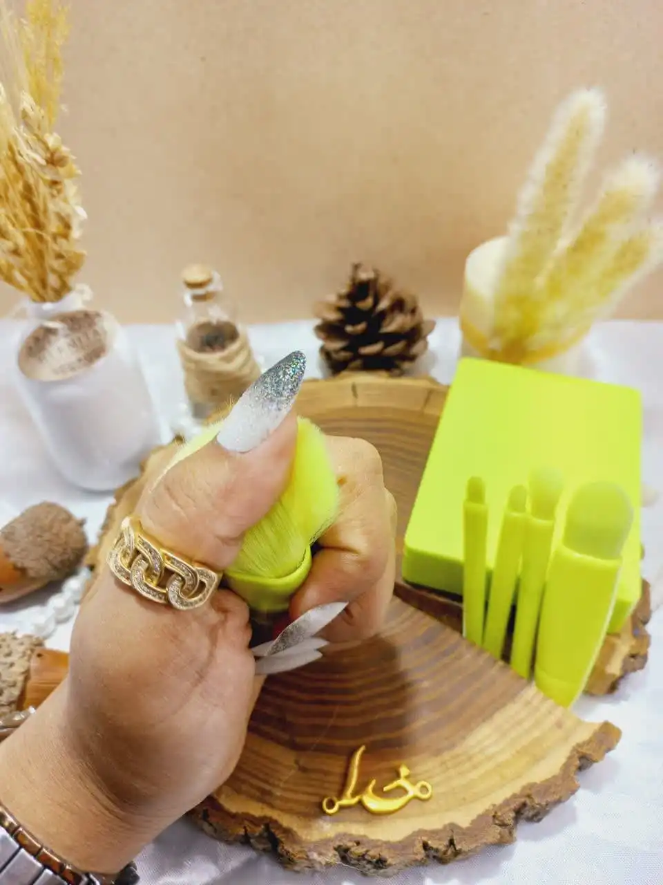 ست براش باکس دار 6 تیکه سبز فسفری