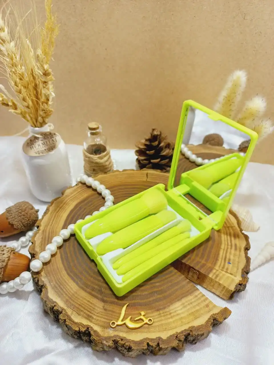 ست براش باکس دار 6 تیکه سبز فسفری