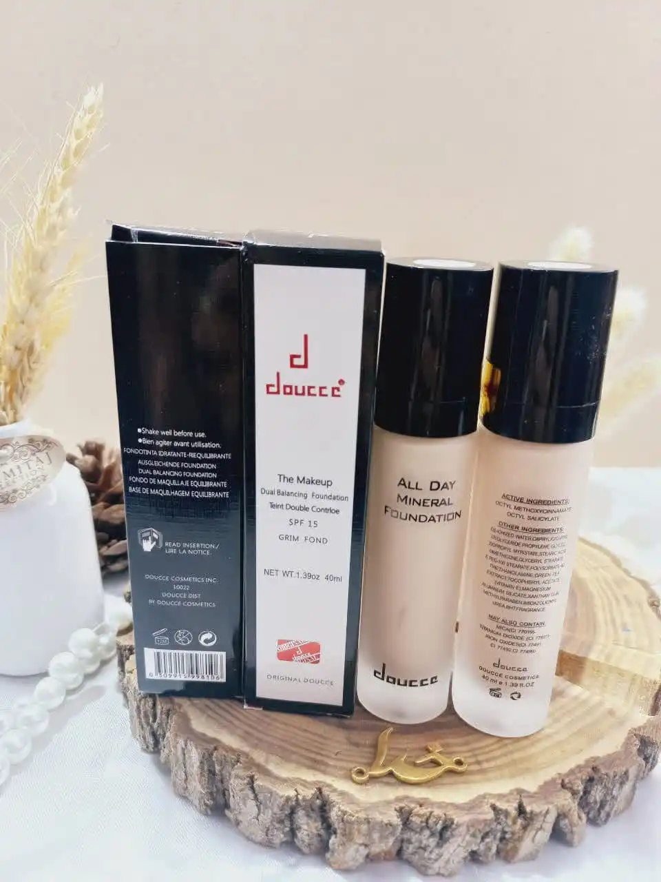 کرم پودر لیبل قرمز استوانه ای دوسه