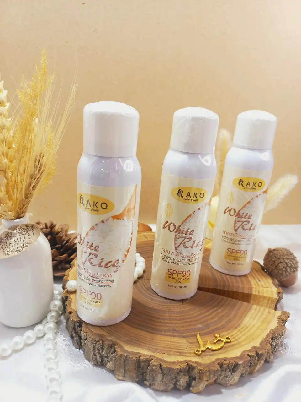 اسپری ضدآفتاب سفیدکننده عصاره برنج SPF90 راکو RAKO اصلی کد RK986