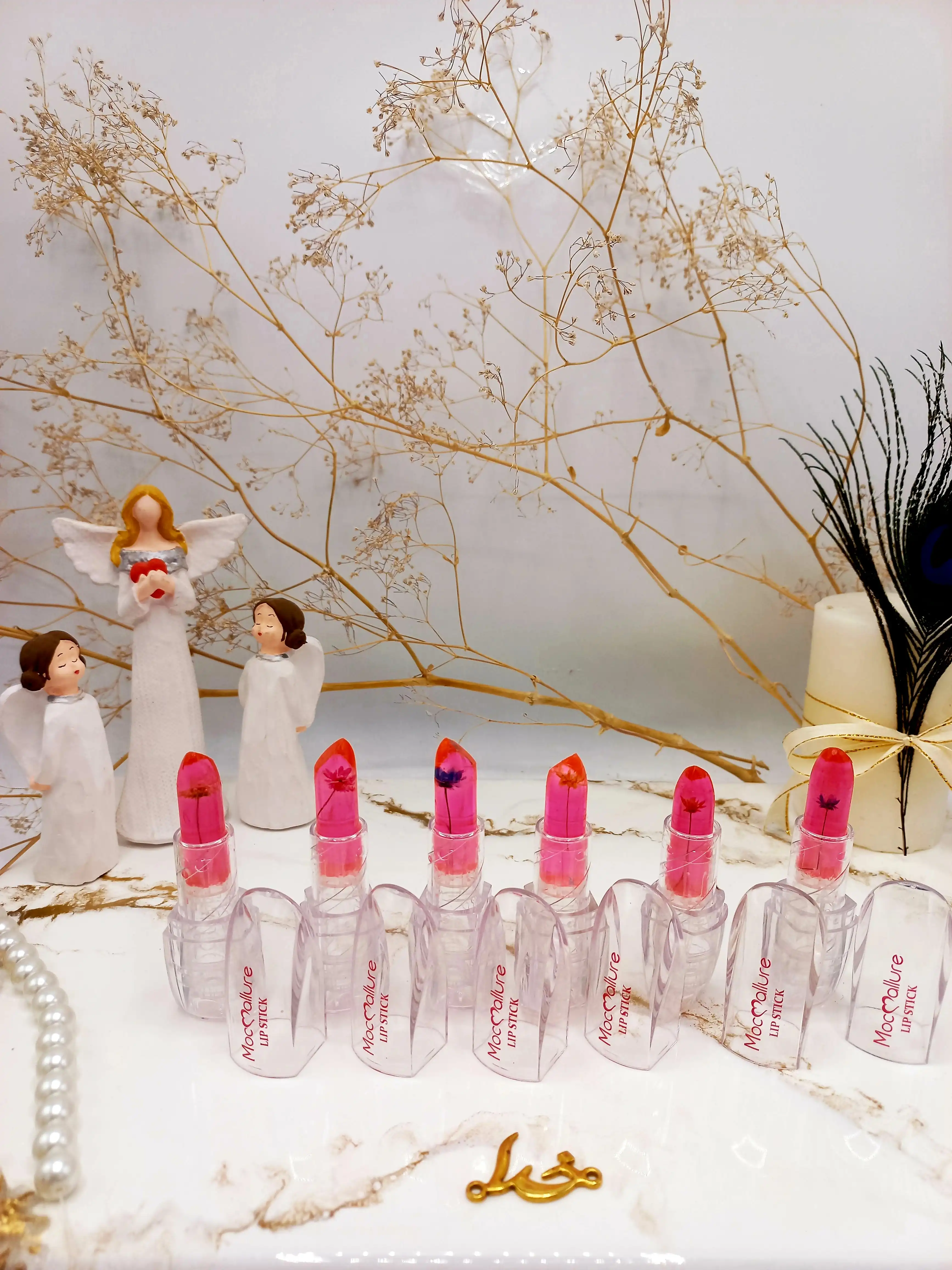 بالم لب حرارتی گل دار موکالره moc allure کد 2225