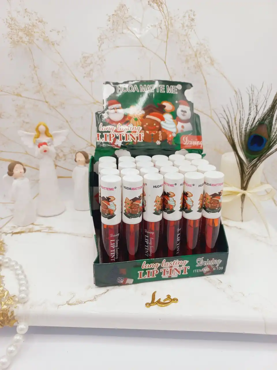 تینت لب درب کریسمس هدا مات می HUDA MATTE ME کد X139