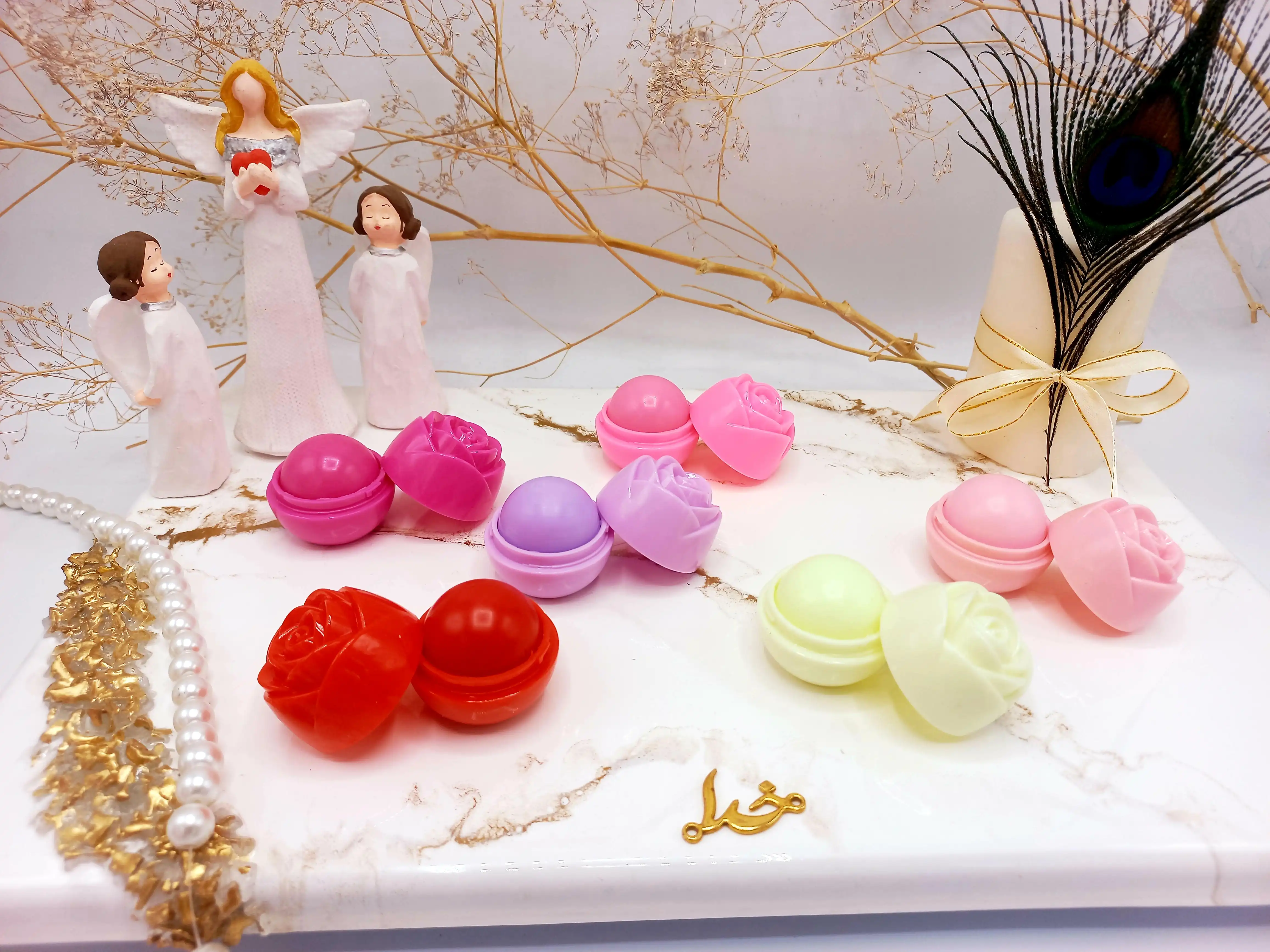 بالم لب طرح گل رمانتیک بر Romantic Bere کد HF8025