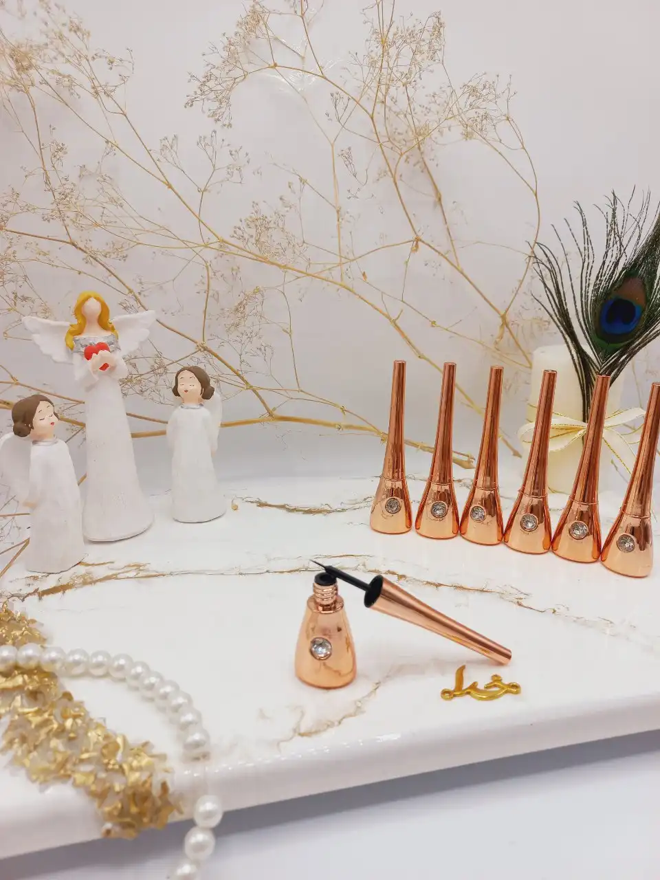 خط چشم بی نظیر ضد آب مویی پینک کی PINK KEY کوزه ای الماسی کد PK5046