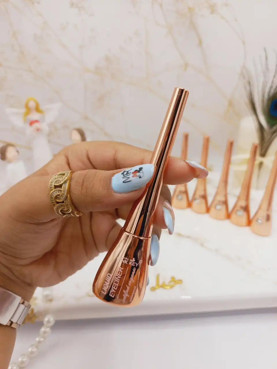 خط چشم بی نظیر ضد آب مویی پینک کی PINK KEY کوزه ای الماسی کد PK5046