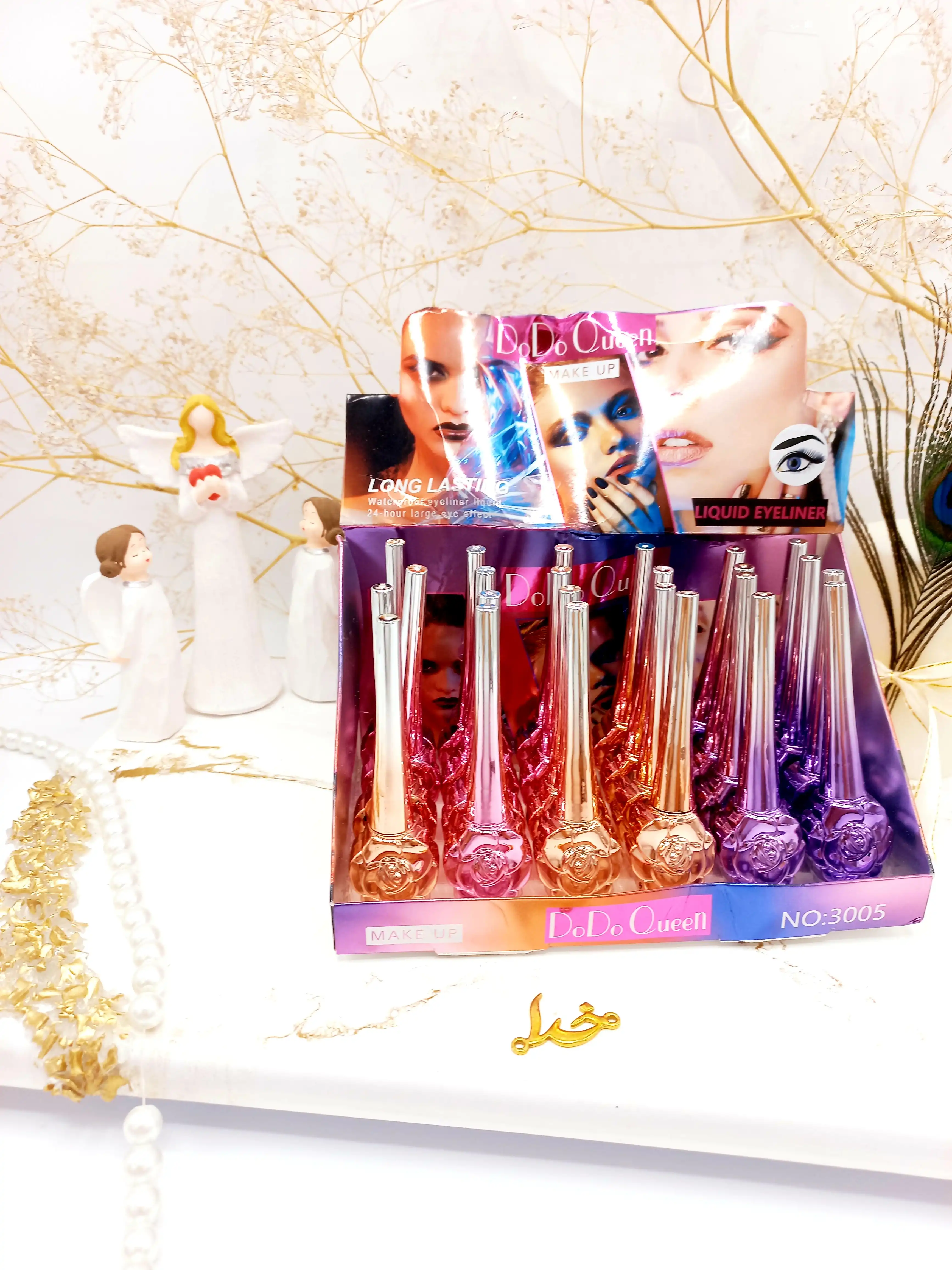 خط چشم پرطرفدار مویی طرح گل رز DoDo Queen  ضد آب کد 3005