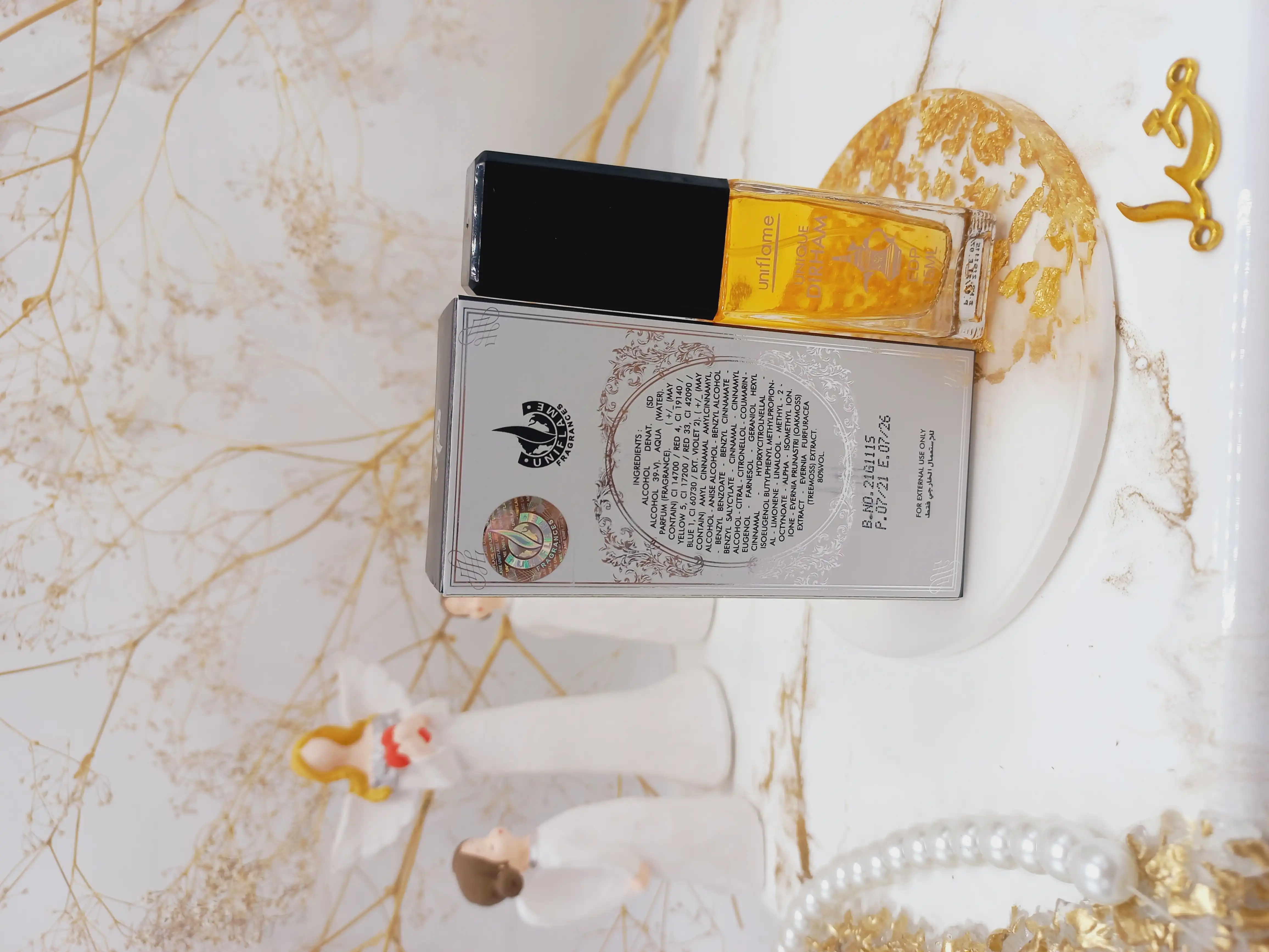 ادکلن درهم UNIQUE DIRHAM برند Uniflame حجم 15 میل