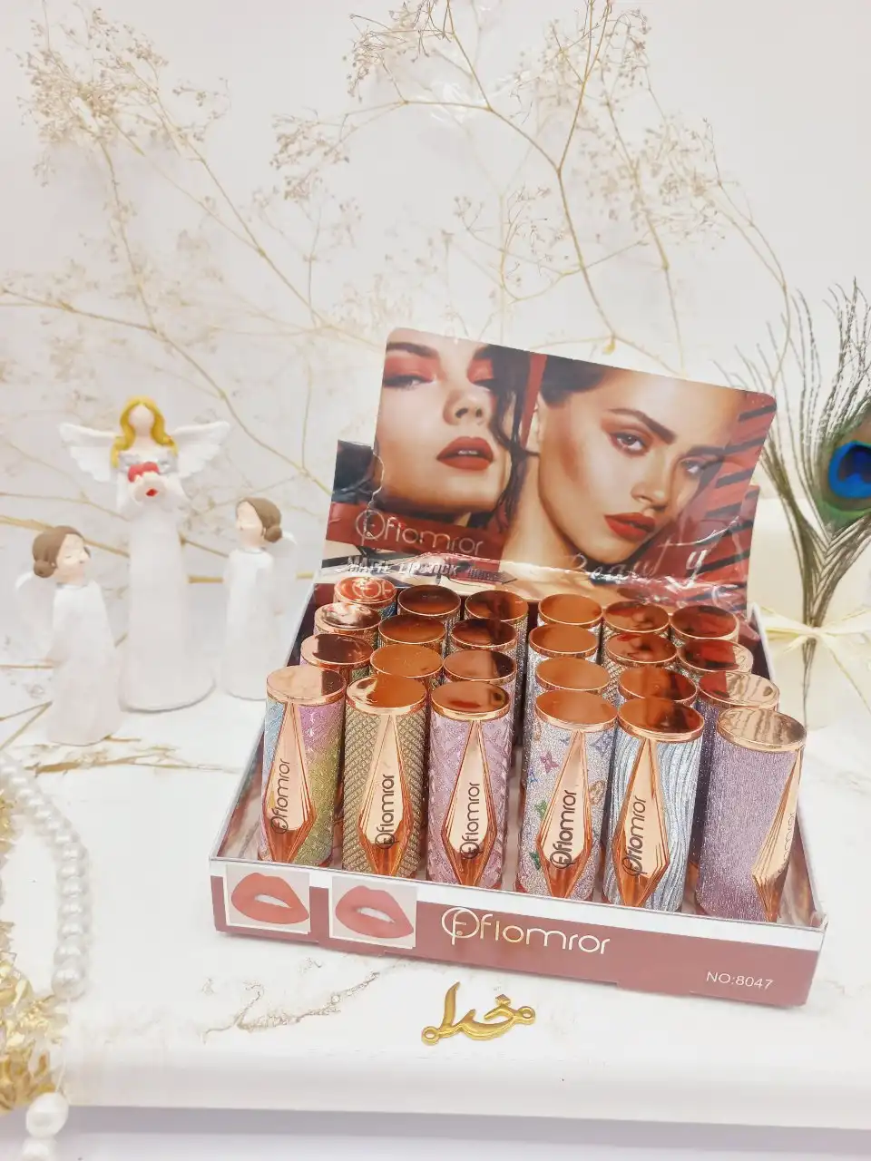 پک 6 تایی رژ لب بینظیر مات گلیتری فلورمار Flomror کد 8047